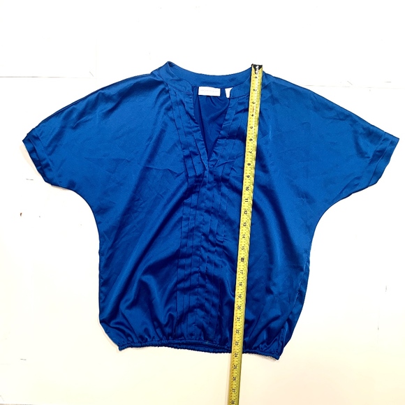 New York & Co. Blue Silky Blouse - Picture 5 of 6